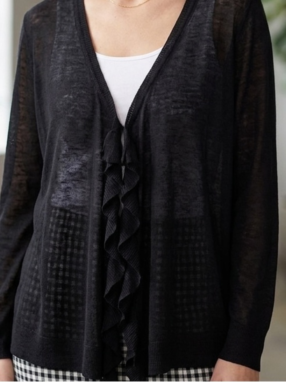 Addition Elle  Ruffle Cardigan
